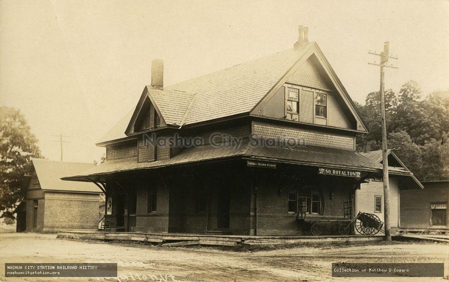 Postcard: Railroad Station, South Royalton, Vermont